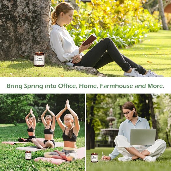 Auelife Vetiver Musk Scented Soy Candle 7oz Aromatherapy Home Gift - Picture 7 of 7